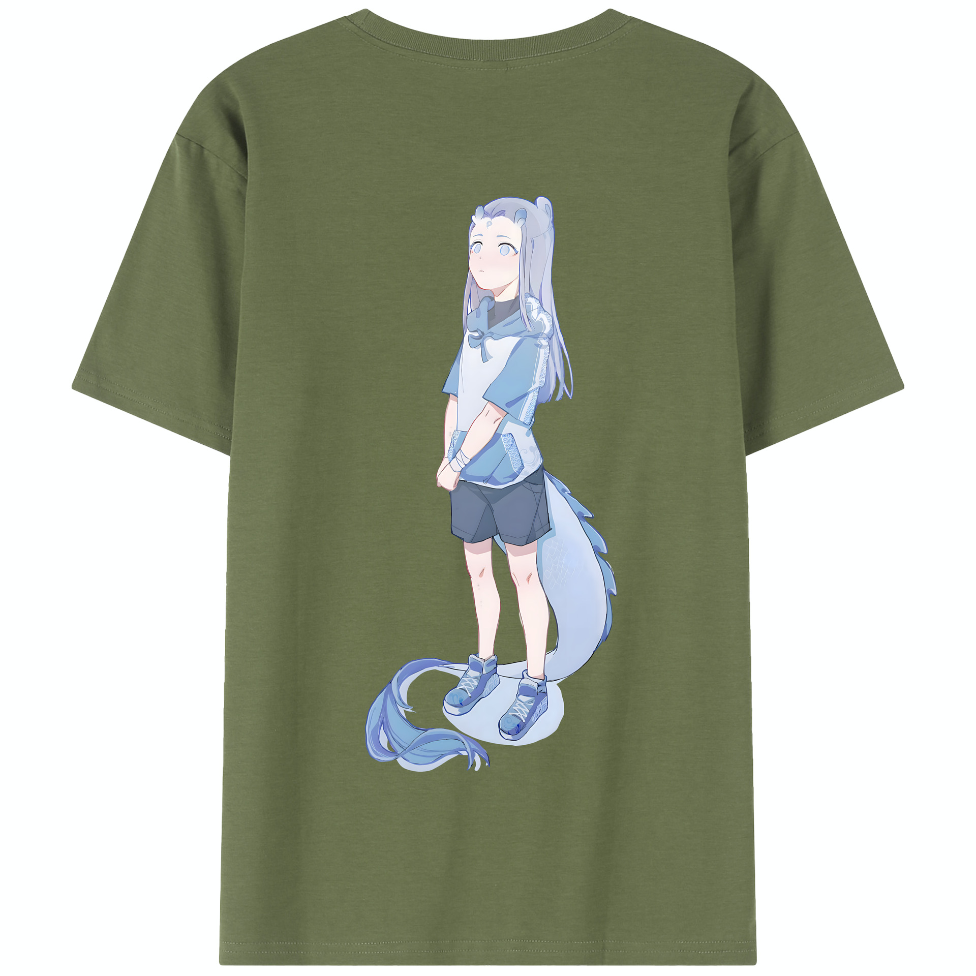 （画像用） Ne Zha 2 ナタ 魔童の大暴れ 綿100％半袖Tシャツ（背面プリント）